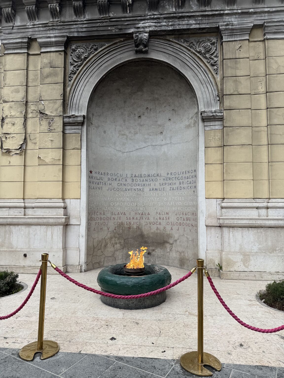 Sarajevo's Eternal Flame memorial.